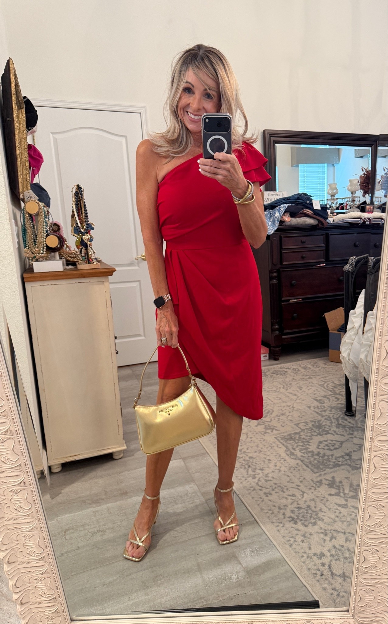 Cocktail dress for fall
Comes in lots of colors. Wearing a medium.
Shoes are so comfortable and run TTS
Fall Wedding Guest Dress

#LTKOver40 #LTKWedding
