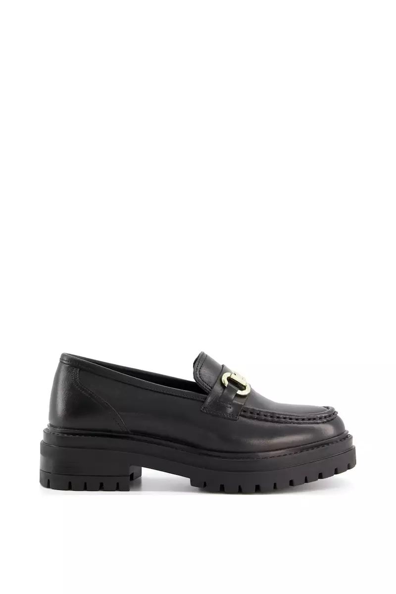 Wide Fit 'Gallagher' Leather Loafers | Debenhams UK
