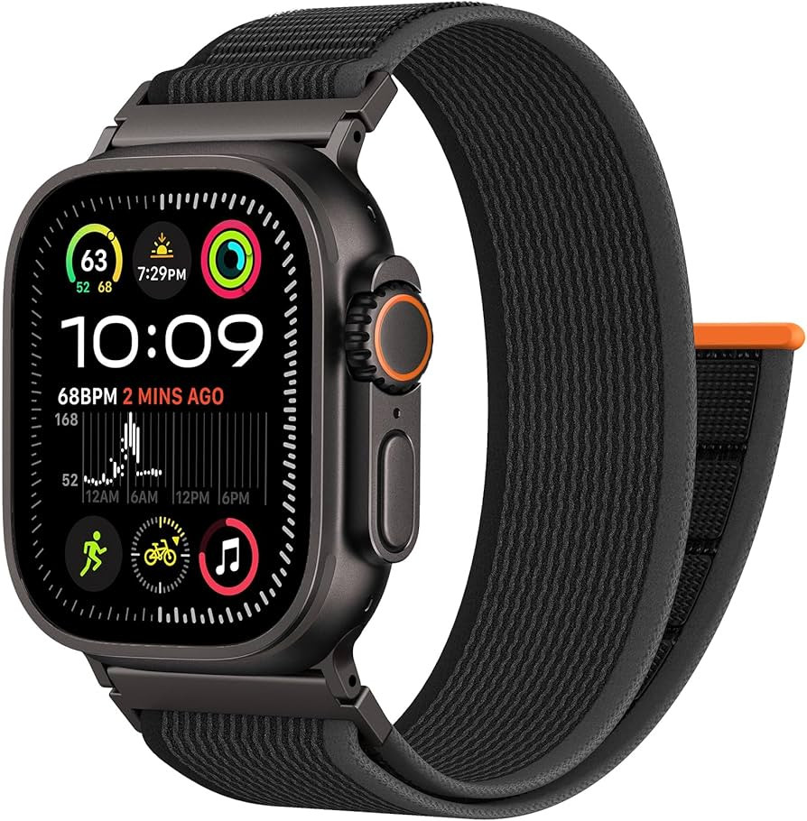 Trail Loop Nylon Sport Band Compatible with Apple Watch Ultra 2 Band for Men 49mm 46mm 45mm 44mm ... | Amazon (US)