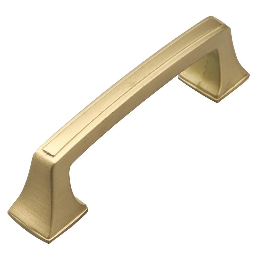 3 in. Satin Gold Deco Base Cabinet Drawer Center-to-Center Pulls (10-Pack) | The Home Depot