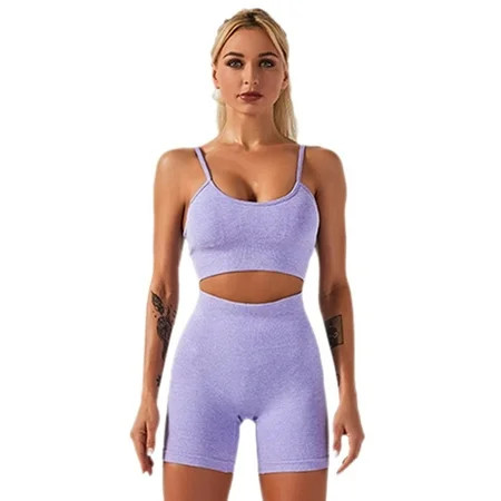 Colisha Womens 2 Piece Workout Sets Sport Bra High Waist Yoga Shorts Sexy Active Tracksuit | Walmart (US)