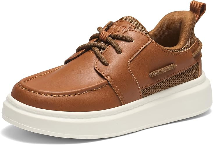 GINNI Boys Dress Shoes Slip On Loafers Kids Boat Shoes | Amazon (US)