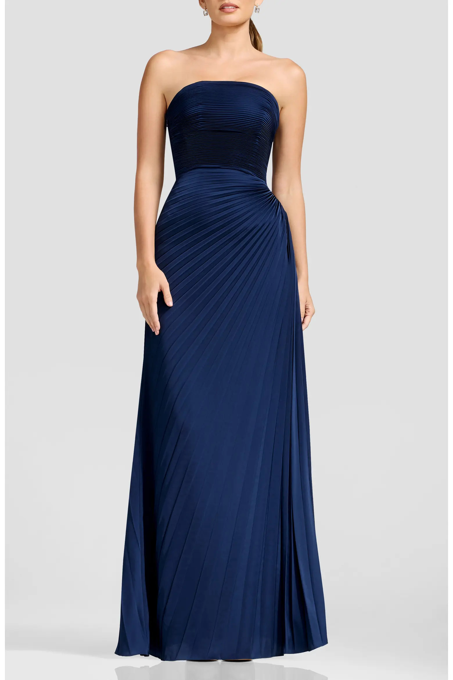 Dress the Population Kinley Accordion Pleat Strapless Evening Gown (Women) | Nordstrom | Nordstrom