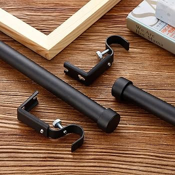 2 Pack Modern Curtain Rod, End Cap Style Design, Curtain Rods for Windows 48 to 84 Inch, Blackout... | Amazon (US)