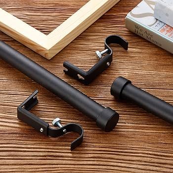 2 Pack Modern Curtain Rod, End Cap Style Design, Curtain Rods for Windows 48 to 84 Inch, Blackout... | Amazon (US)