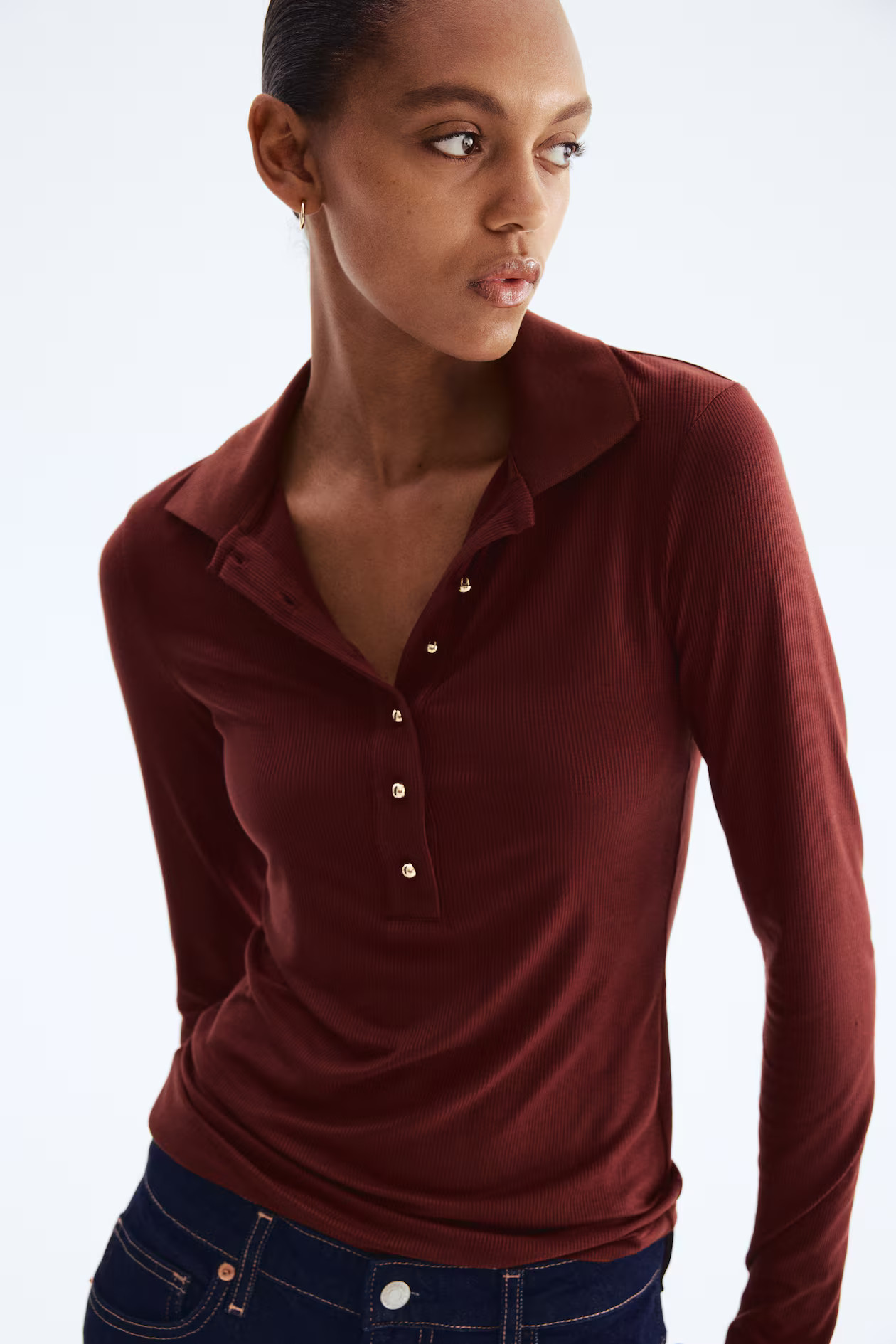 Rib-knit polo shirt | H&M (UK, MY, IN, SG, PH, TW, HK)