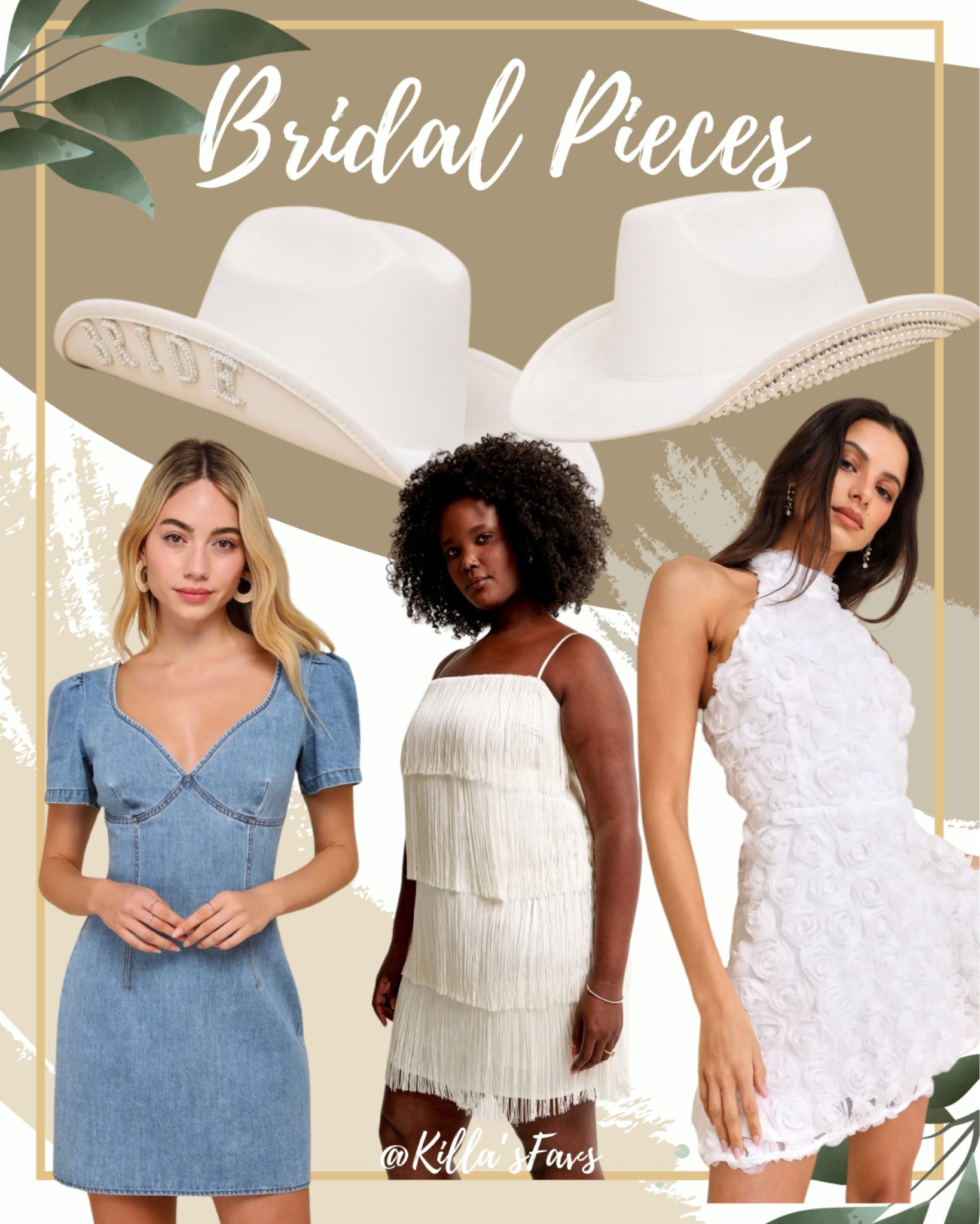 Perfect for a Nashville Bachelorette party or western bridal vibe 🤠💍

#bridal #bachelorette #nashville #western #country #denim #cowgirlhat #bridecowboyhat #bride #nashbash #country 

#LTKsalealert #LTKparties #LTKwedding