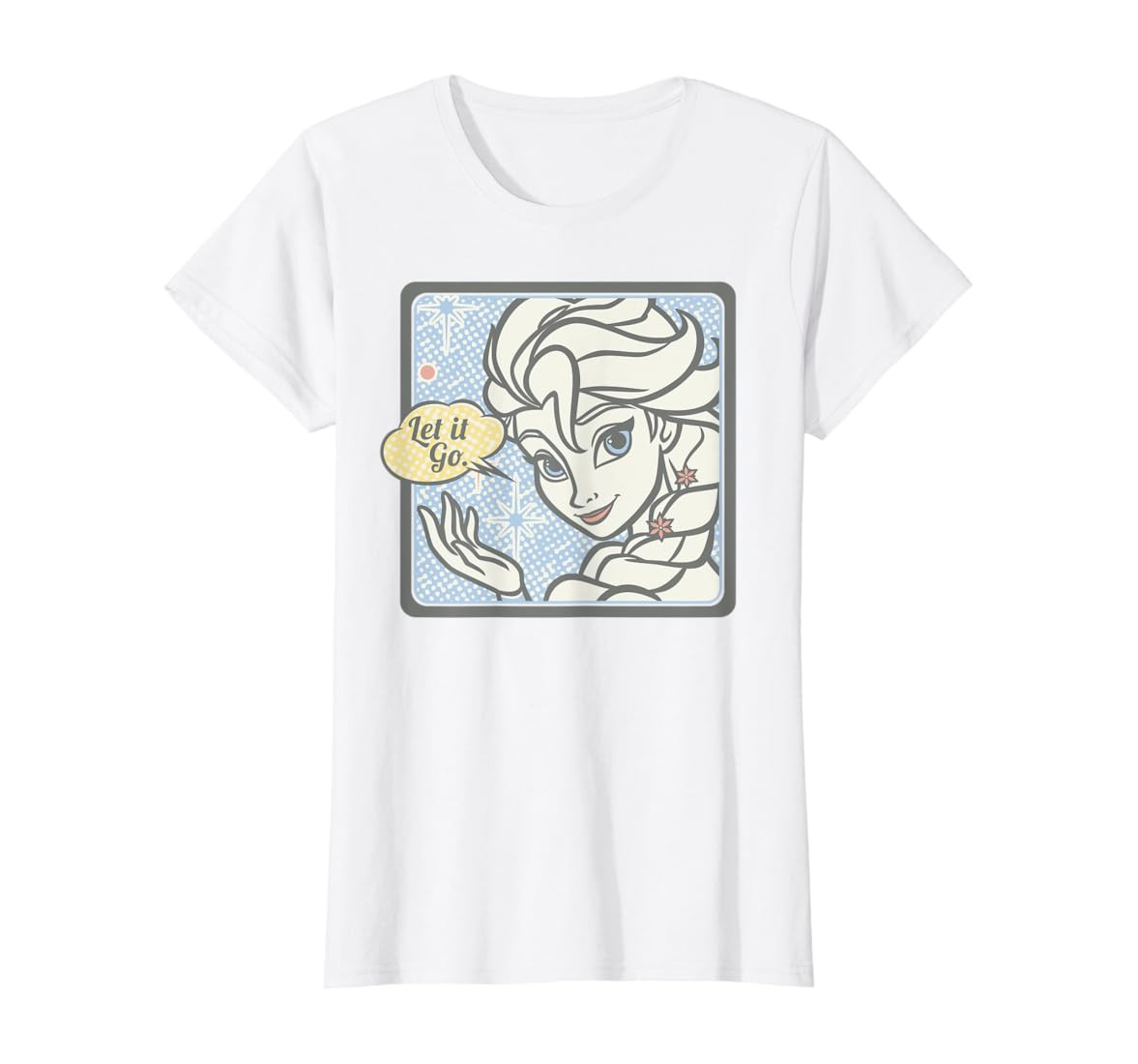 Disney Frozen Elsa Let It Go Tonal Stamp Graphic T-Shirt | Amazon (US)