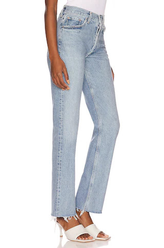 AGOLDE Lana Mid Rise Straight Jeans in Sway from Revolve.com | Revolve Clothing (Global)