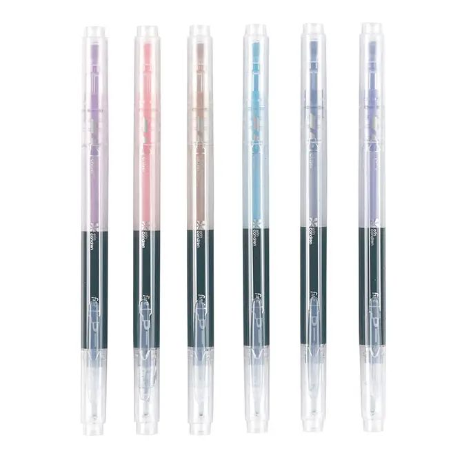 Colorful and Black Dual-Ink Dual-Tip Highlighter Pens 6-Pack | Erin Condren | Erin Condren