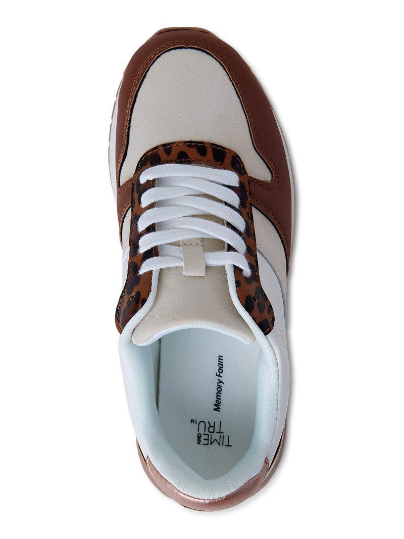 Time and Tru Women's Chunky Jogger Sneakers, Wide Width Available | Walmart (US)