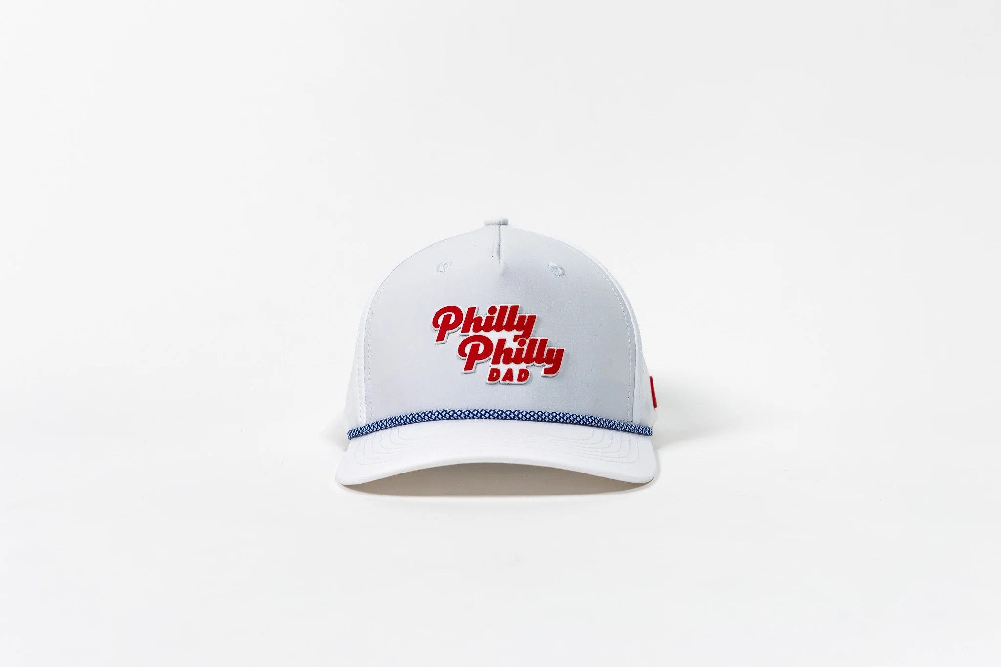 Philly Philly Dad Performance Hat - White w/ Red Letters & Blue Rope | Dad SZN