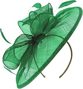 Failsworth Millinery Sinamay Disc Headpiece in Emerald, size: One Size | Amazon (UK)