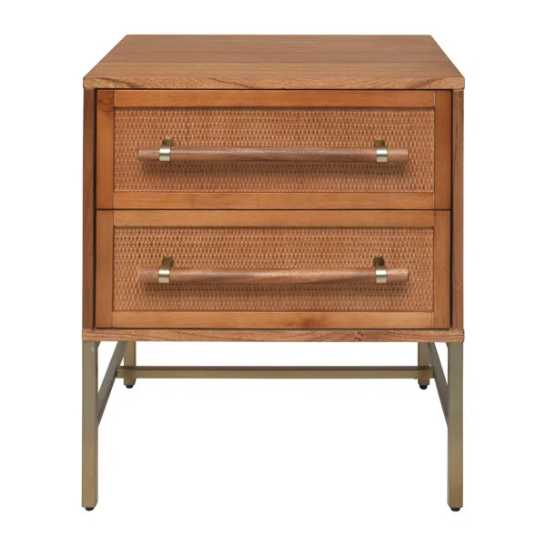 Sophia 2 Drawer Rattan Nightstand | Wayfair Professional