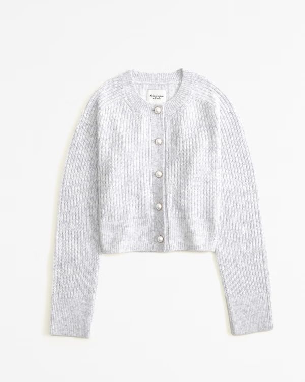 Crew Pearl Button Cardigan | Abercrombie & Fitch (US)