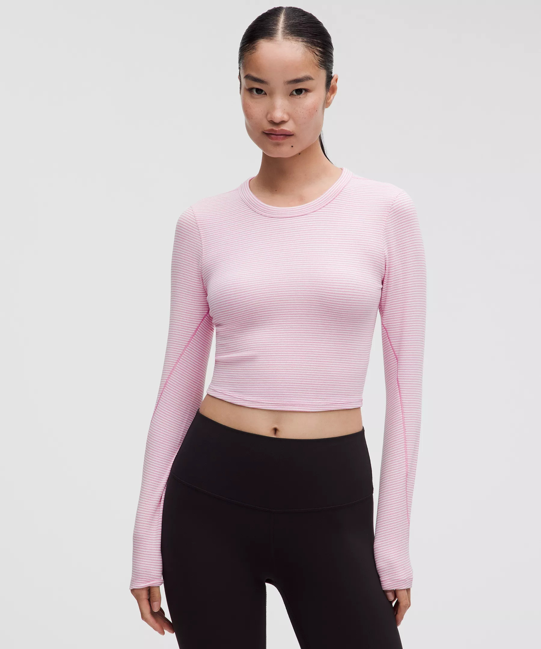 Hold Tight Straight-Hem Cropped Long-Sleeve Shirt | lululemon (CA)