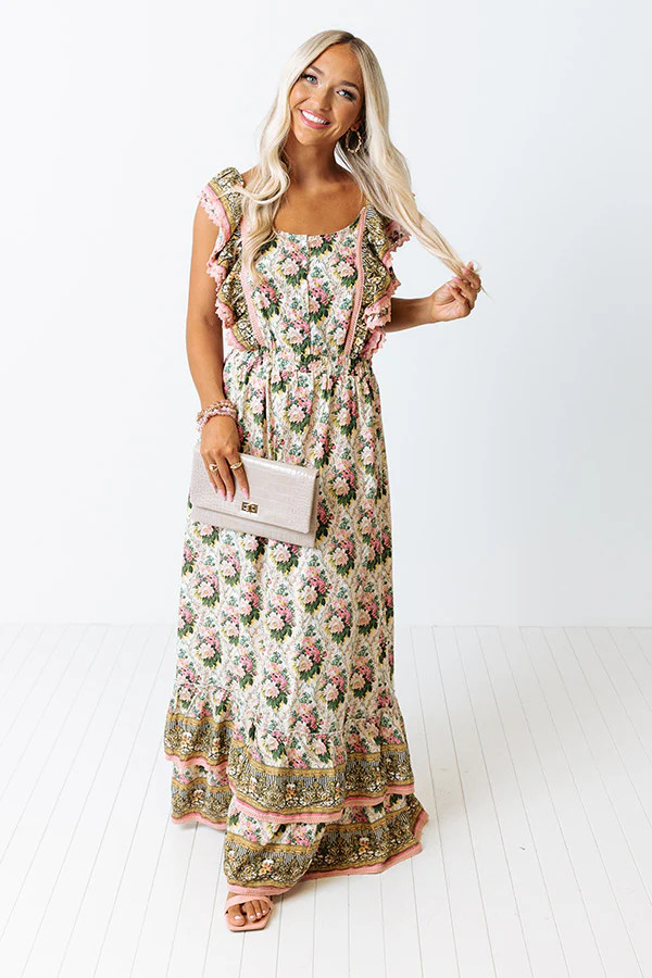 Toasting In Tuscany Floral Maxi | Impressions Online Boutique