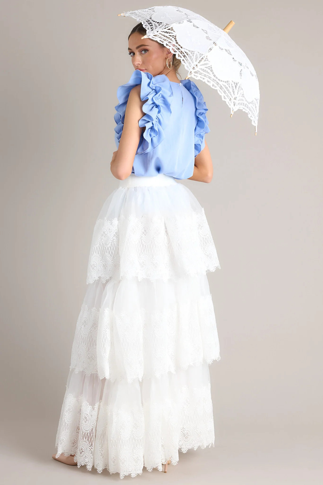 Elegance Above All White Maxi Skirt | Red Dress