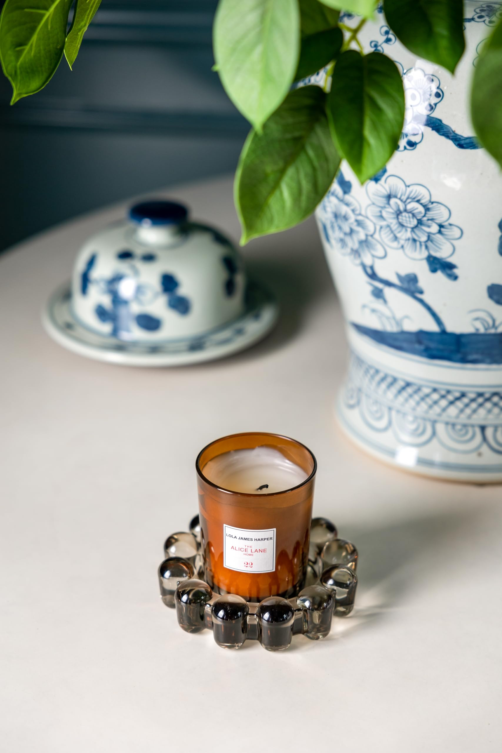 Alice Lane Original Bubble Candle Dish – Chic Clear Glass Candle Dish for Home Decor – Decora... | Amazon (US)