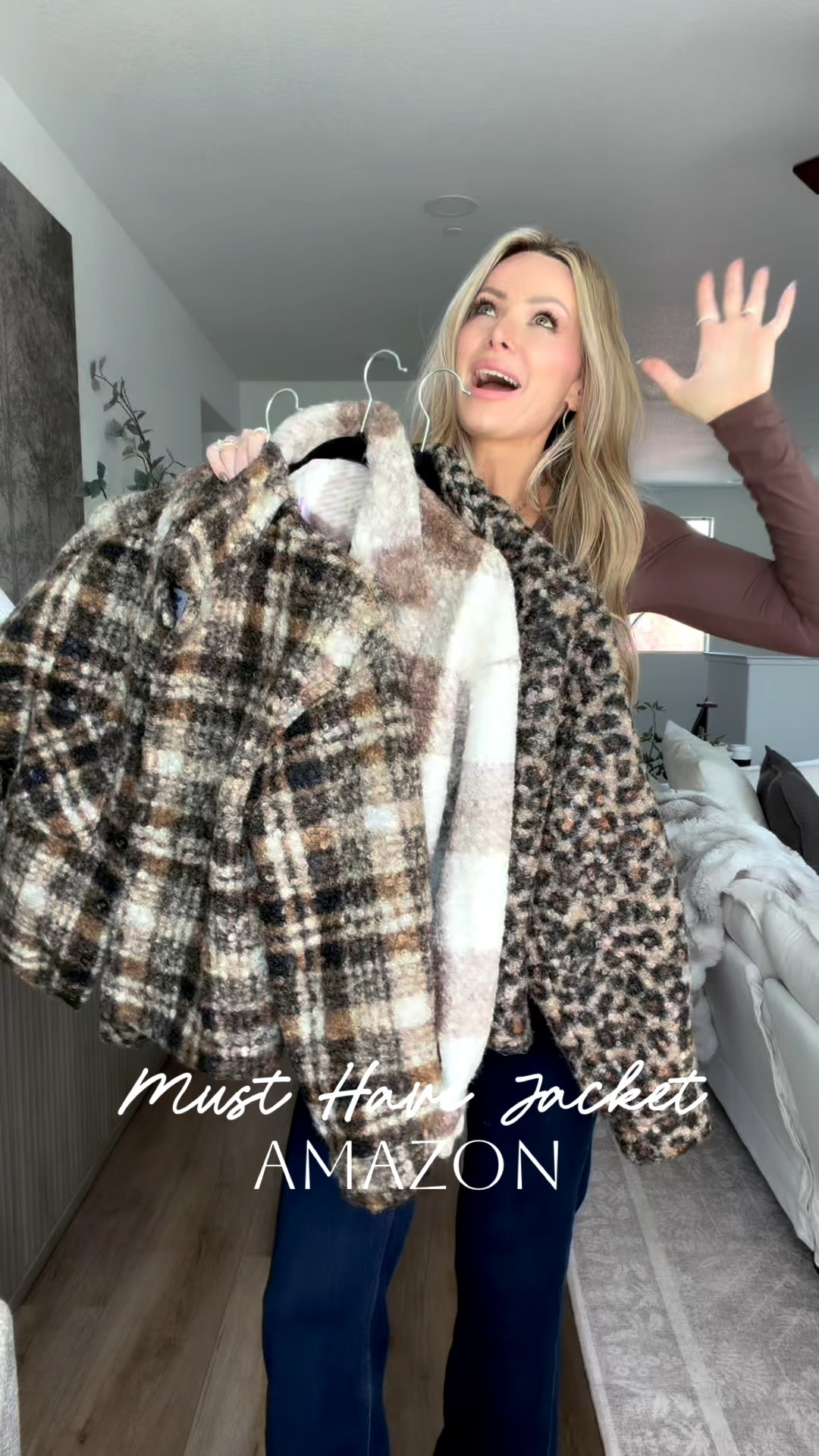 Amazon Fall Finds 💗comment LOVE below and I will message you all the details of this must have cozy cropped jacket!
Which print is your favorite??


#falloutfitideas #momoutfits #casualstyle #cozyseason #fallseason #amazonmusthave #falloutfitinspo