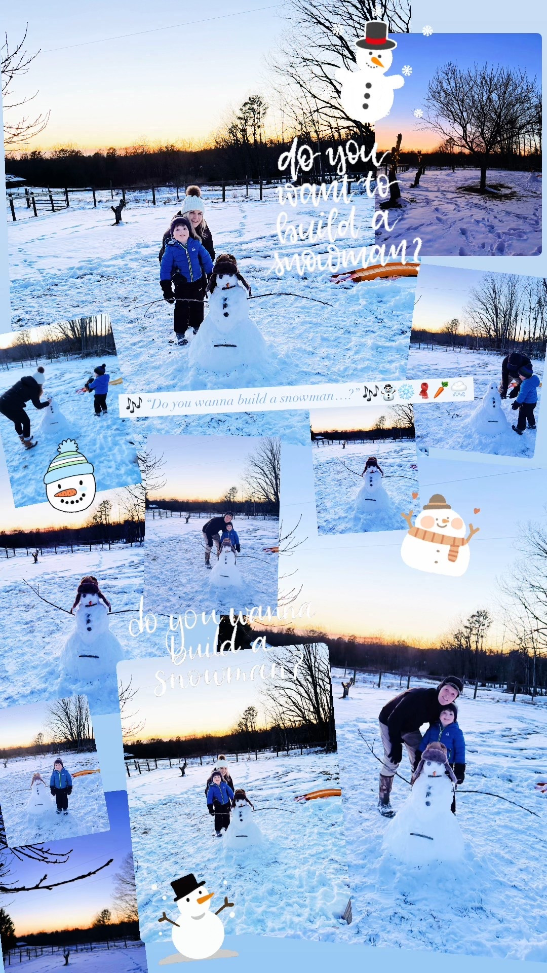 🎶 “Do you wanna build a snowman…?” 🎶☃️❄️🧣🥕🌨️