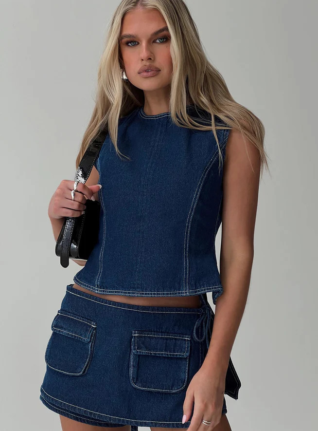 Countryside Top Denim | Princess Polly US