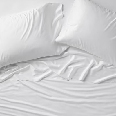 Queen 400 Thread Count Rayon from Bamboo Sheet Set White - Casaluna™ | Target