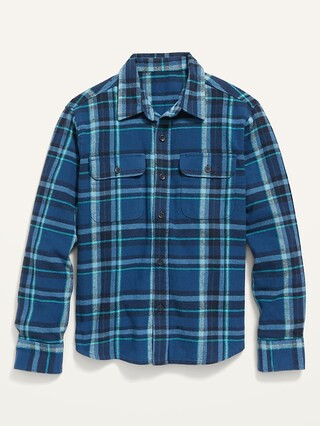 Plaid Flannel Utility Pocket Shirt for Boys | Old Navy (US)