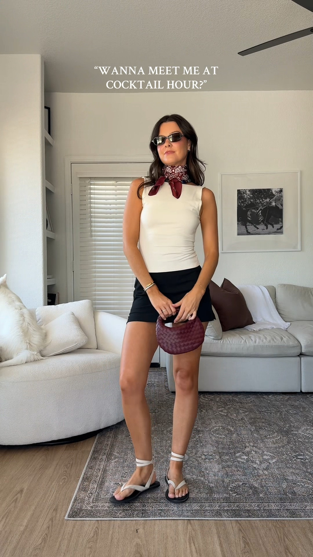 I’m 5’7” and I wear a size small at aritzia and XS at Abercrombie! The scarf is from target but it’s not online yet! 