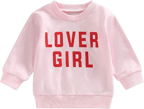 Kayotuas Toddler Valentines Day Shirt for Boys Girls Cute Letter Print Long Sleeve Top Crewneck S... | Amazon (US)