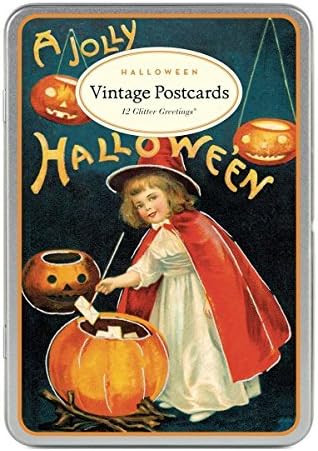 Cavallini Halloween Greetings Glitter Greetings, 12 Assorted Postcards | Amazon (US)