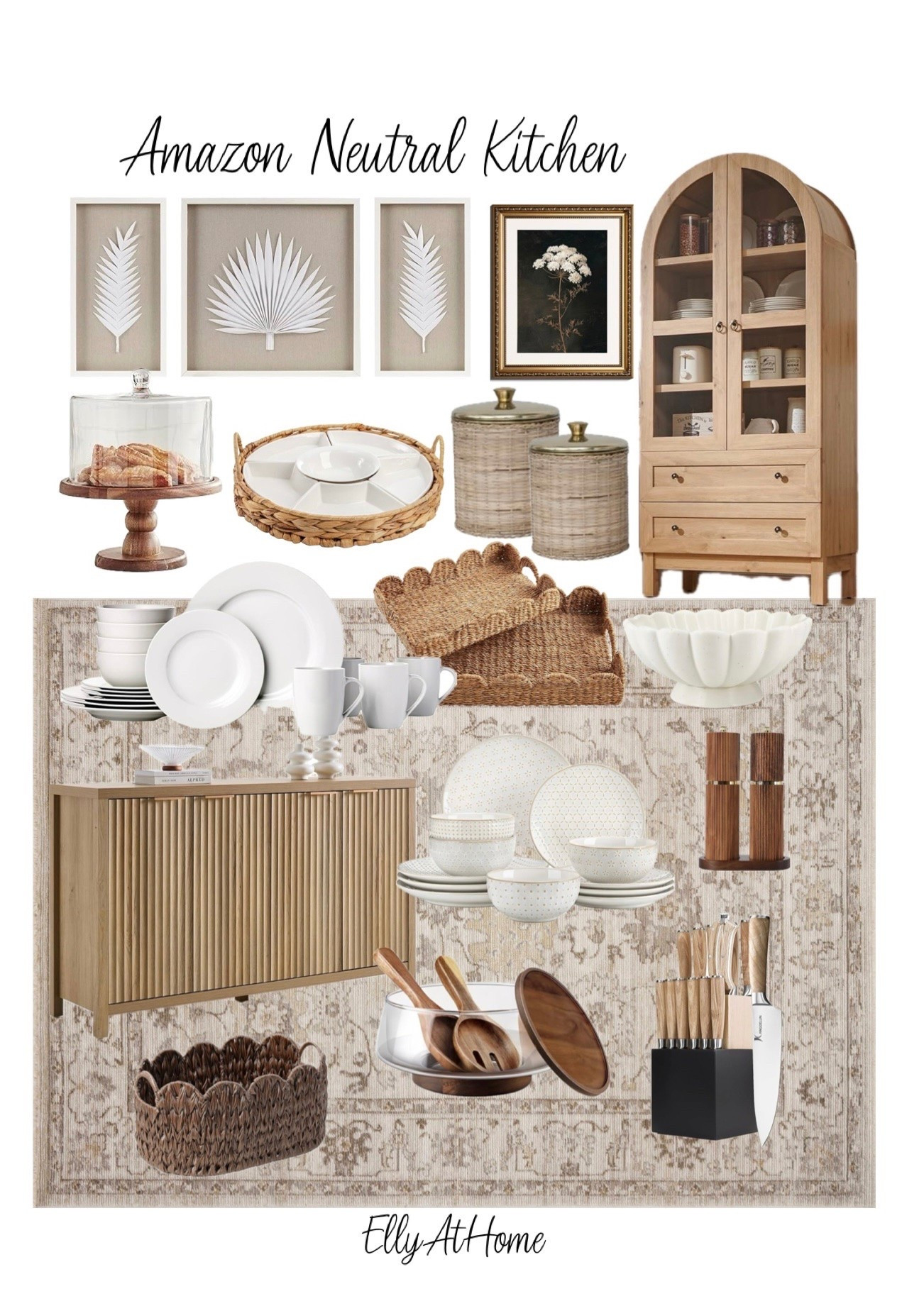 Amazon home summer kitchen neutral finds! Shop entertaining pieces, trays, dinnerware, knives, cabinets and more!

#LTKHome #LTKSaleAlert