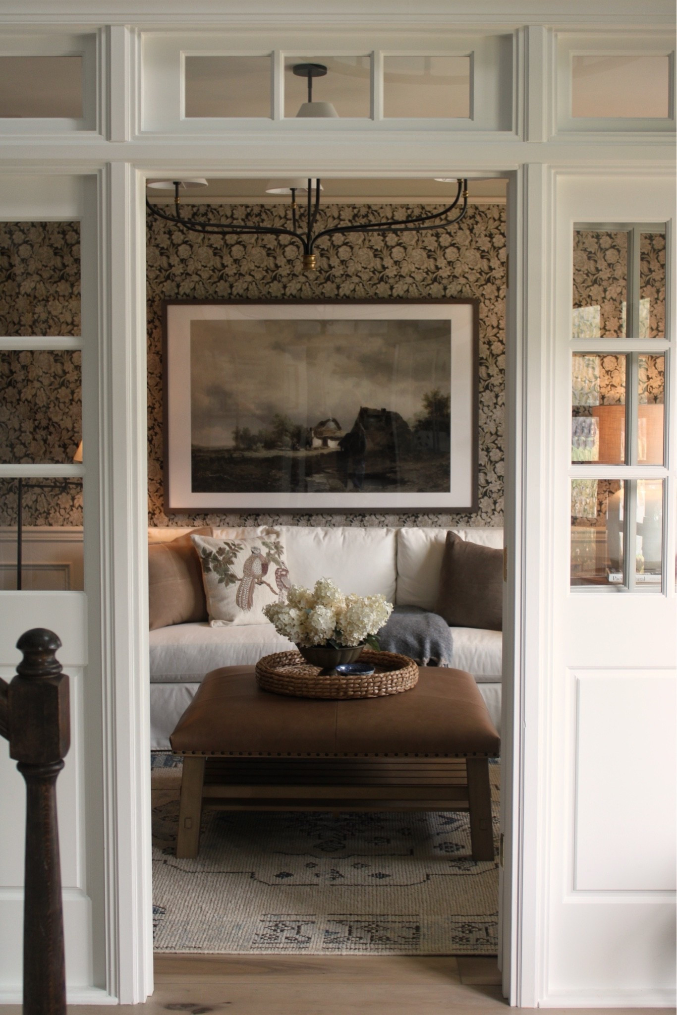 Fall styling in the den, fall pillows, faux hydrangea, leather ottoman, York sofa, timeless sofa

#LTKHome #LTKdayinmylife