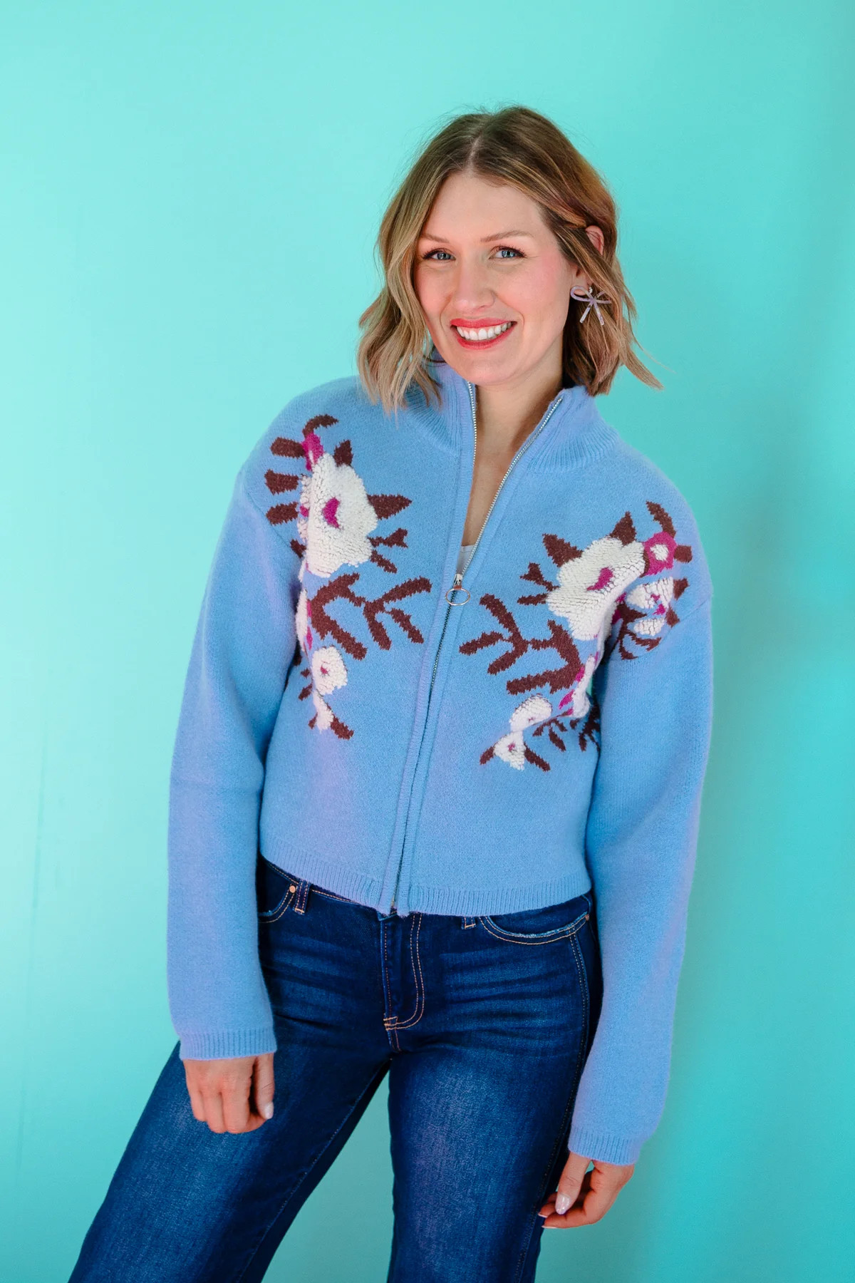 Talulah Zip Up Sweater | MyEllement Boutique