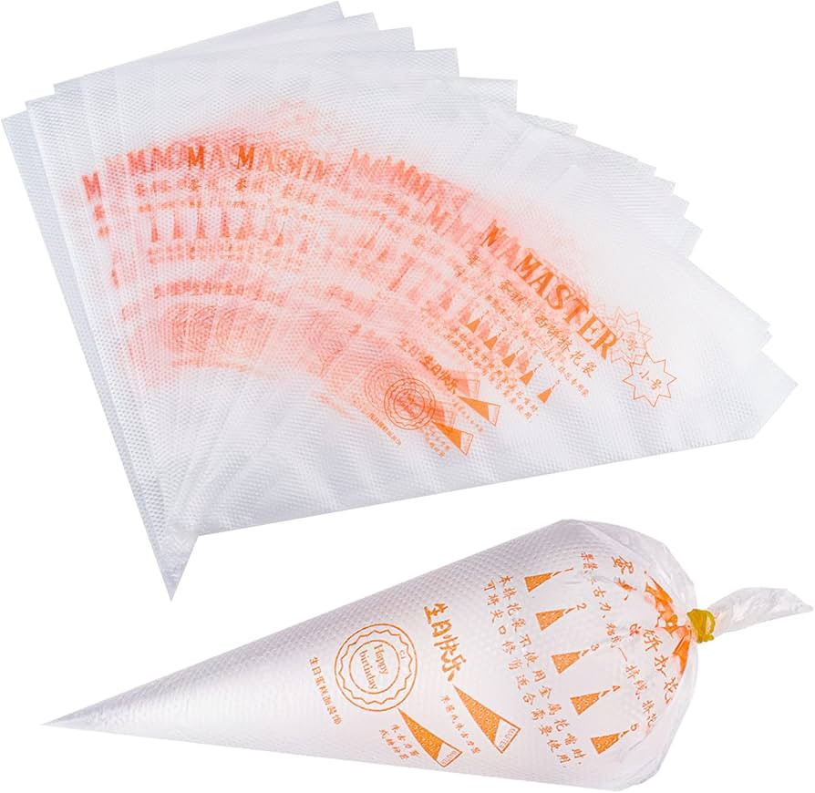 LABOTA 200 Piece Disposable Cream Pastry Bags 10inch Piping Bags for Cake Decoration and Desserts | Amazon (US)