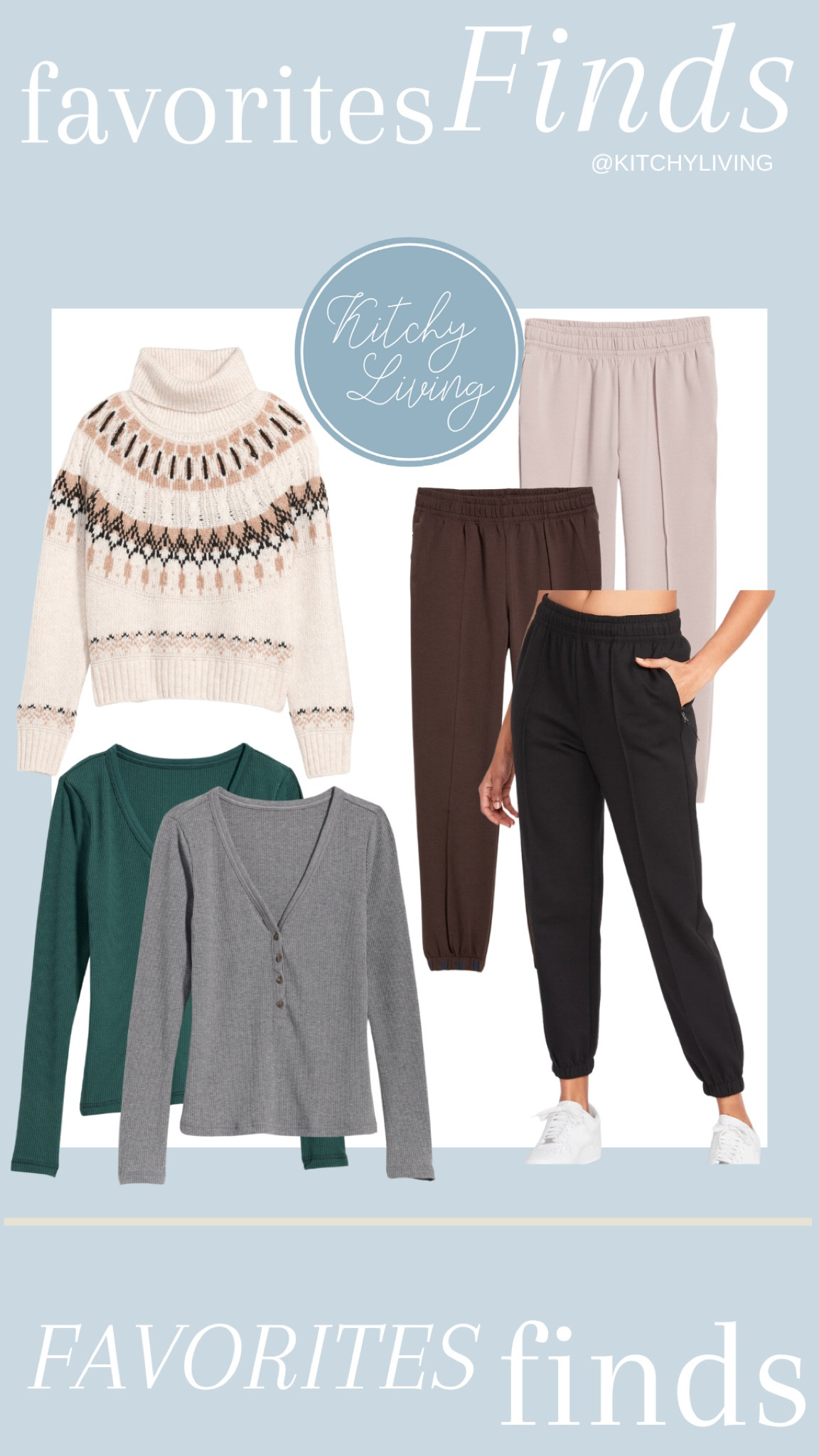 Most recent purchases from Old Navy. These pin-tucked joggers are my newest obsession! Literally own three pairs and they are great for lounging without sacrificing style. Also love this Fair Isle sweater and these everyday henleys. addtocart #oldnavy #blackfridayhaul 

#LTKHoliday #LTKsalealert #LTKFind