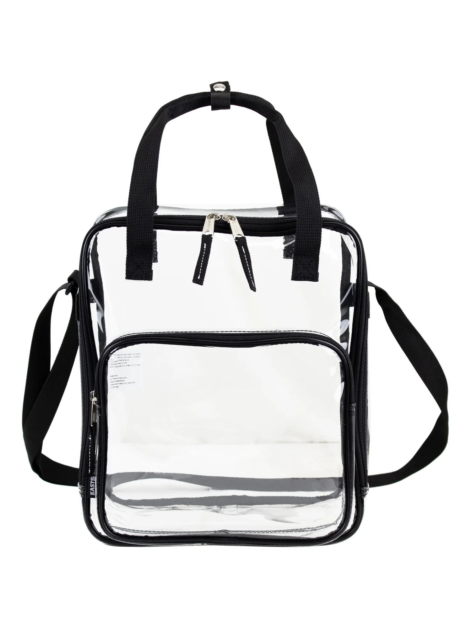 Eastsport Unisex Clear Double Handle Stadium Approved Tote, Black Trim | Walmart (US)