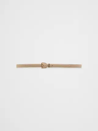 Vegan Leather Pebbled Skinny Belt | Banana Republic Factory