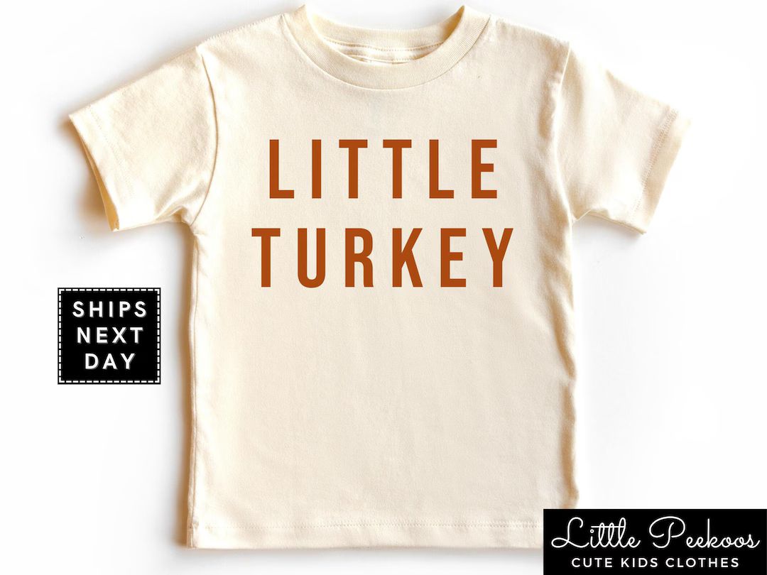Little Turkey Toddler Shirt Thanksgiving Kids T-shirt Cute - Etsy | Etsy (US)