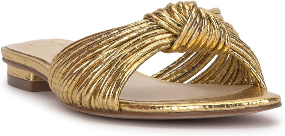 Jessica Simpson Womens Dydra Denim Slip-On Slide Sandals | Amazon (US)