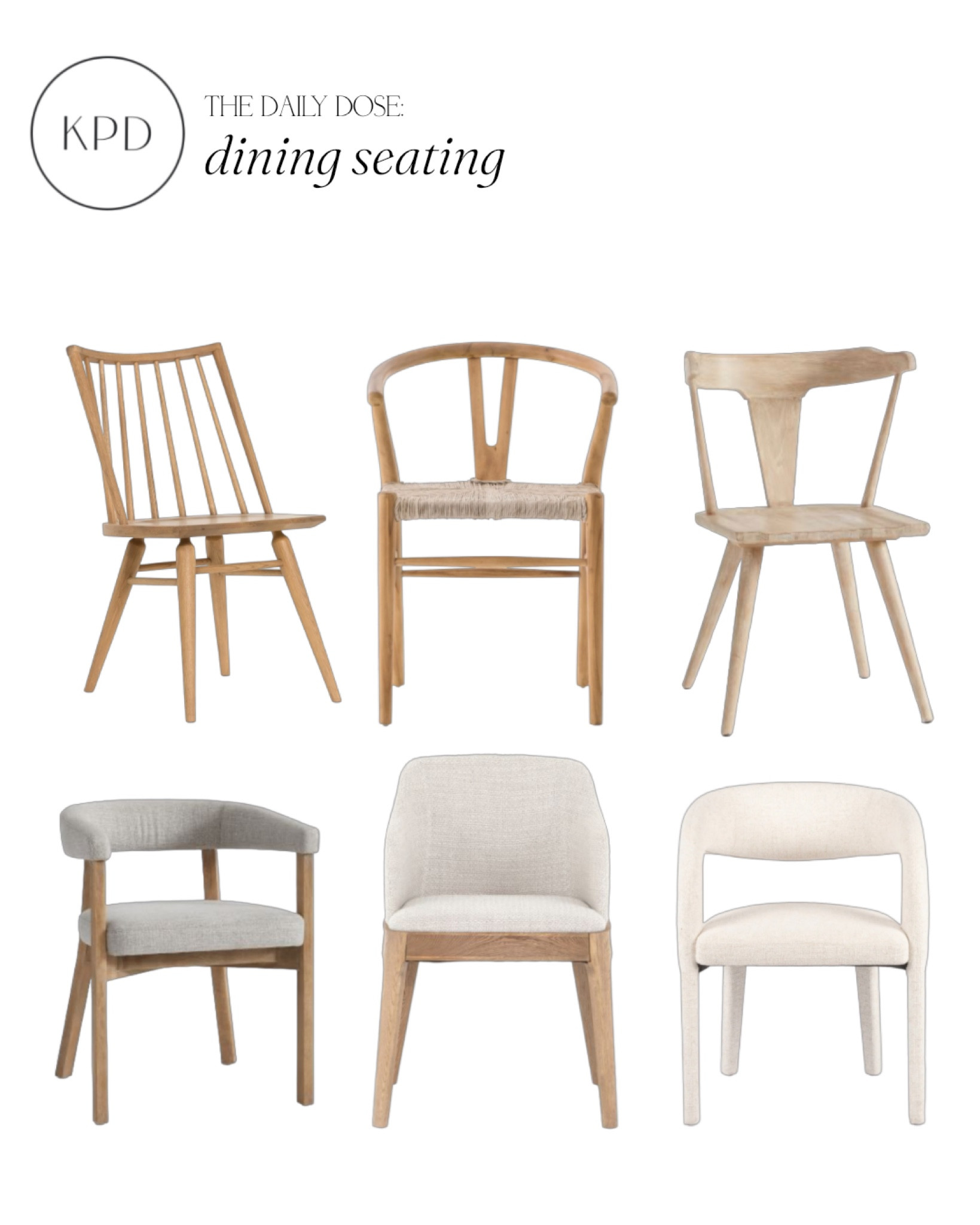 kpd the daily dose: dining room seating from pottery barn, lulu and georgia and mcgee and co. 

#LTKhome #LTKstyletip