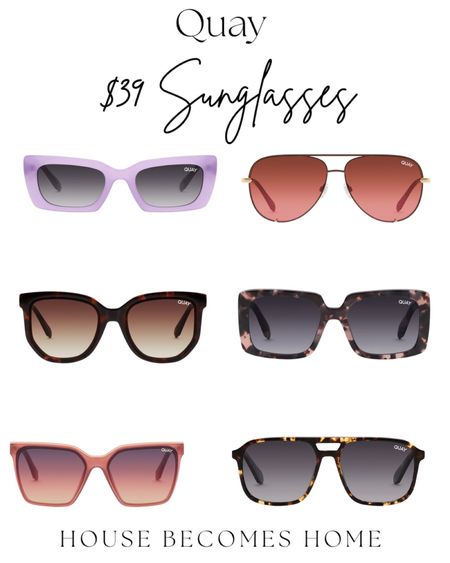 $39 Quay Sunglasses Sale!! 

#LTKbeauty #LTKsalealert #LTKFind
