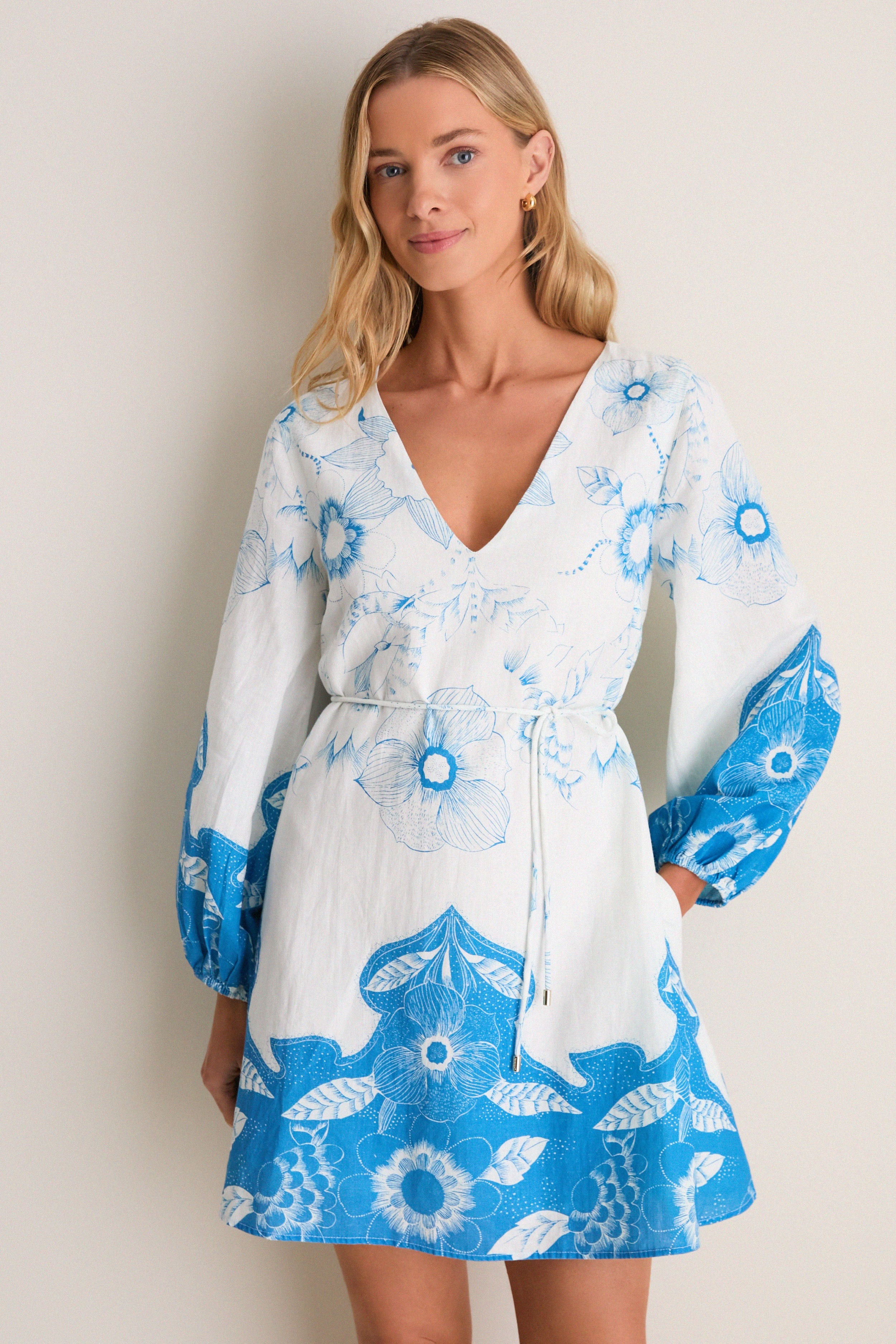 Celestia Print Noemie Mini Dress | Tuckernuck (US)