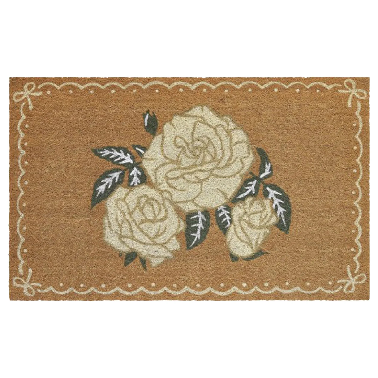 Bunny And Spring Flowers Coir Doormat, Natural Coconut Fiber Outdoor Mat 30X18 Inches, Heavy Duty... | Walmart (US)