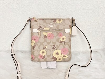 NWT Coach Rowan File Bag In Signature Canvas With Floral Cluster Print CH717 | eBay US