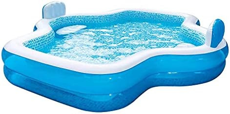 Members Mark Elegant Family Pool 10 Feet Long 2 Inflatable Seats with Backrests. New Version : Pa... | Amazon (US)