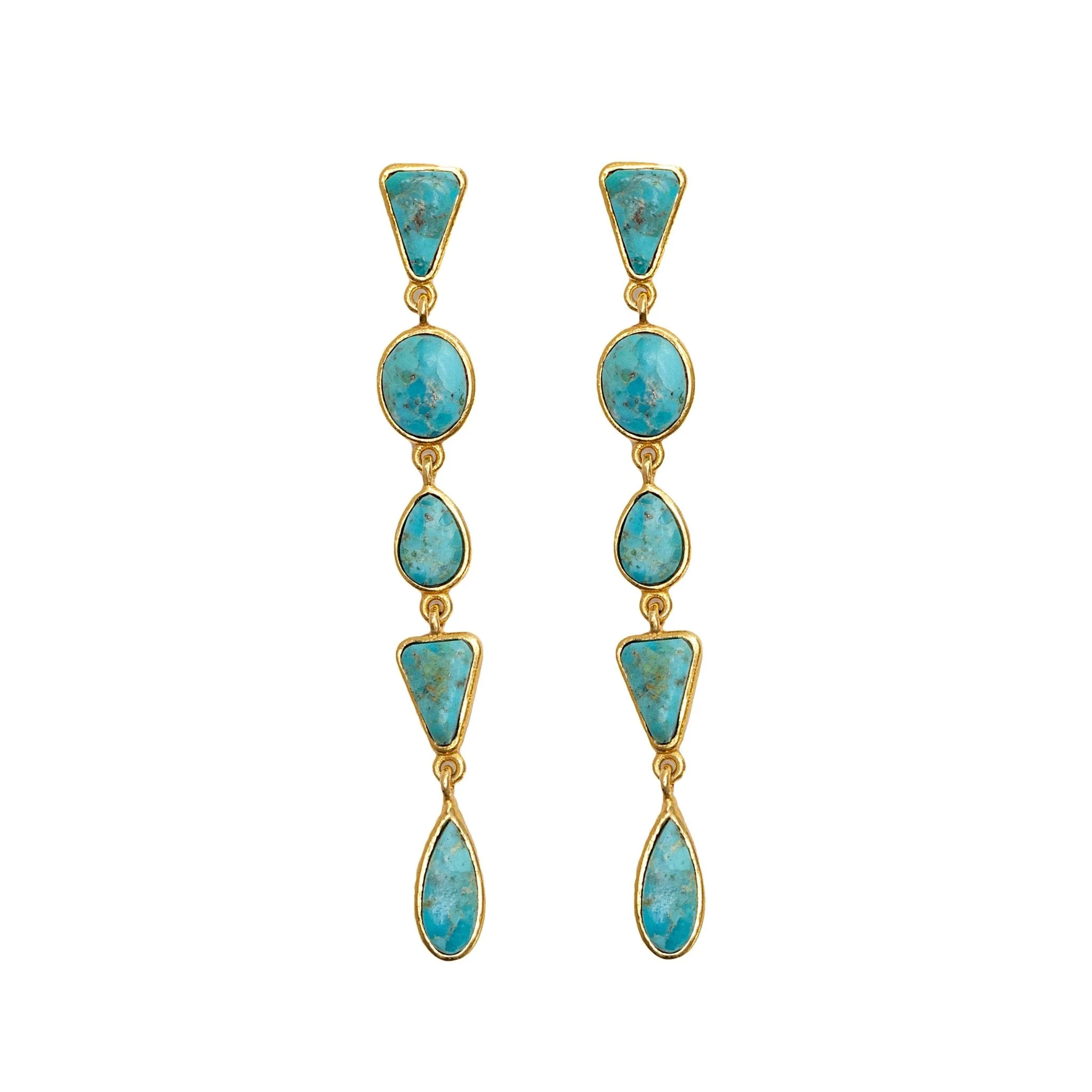 Rainfall Turquoise Drop Earrings | Christina Greene LLC