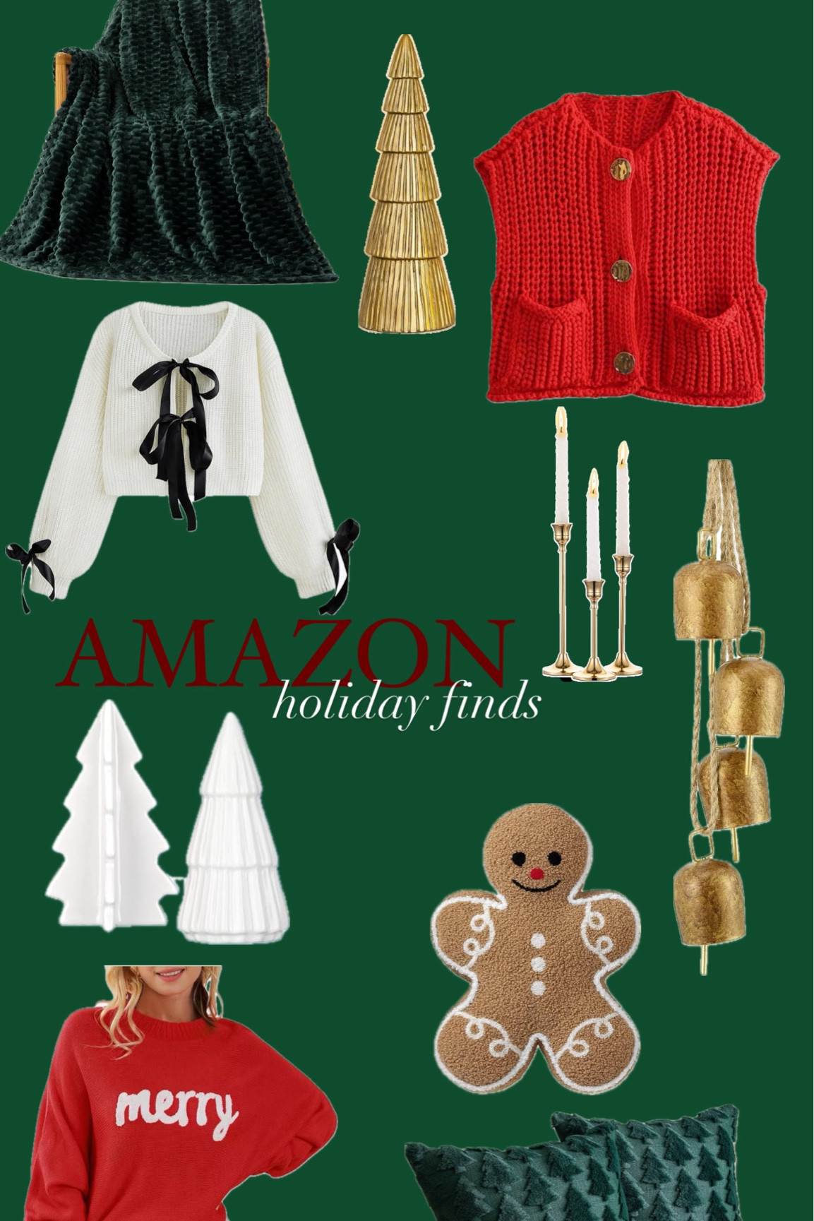 currently adding to cart on Amazon: holiday sweaters, decor, & more 

#LTKFindsUnder50 #LTKHome #LTKSeasonal