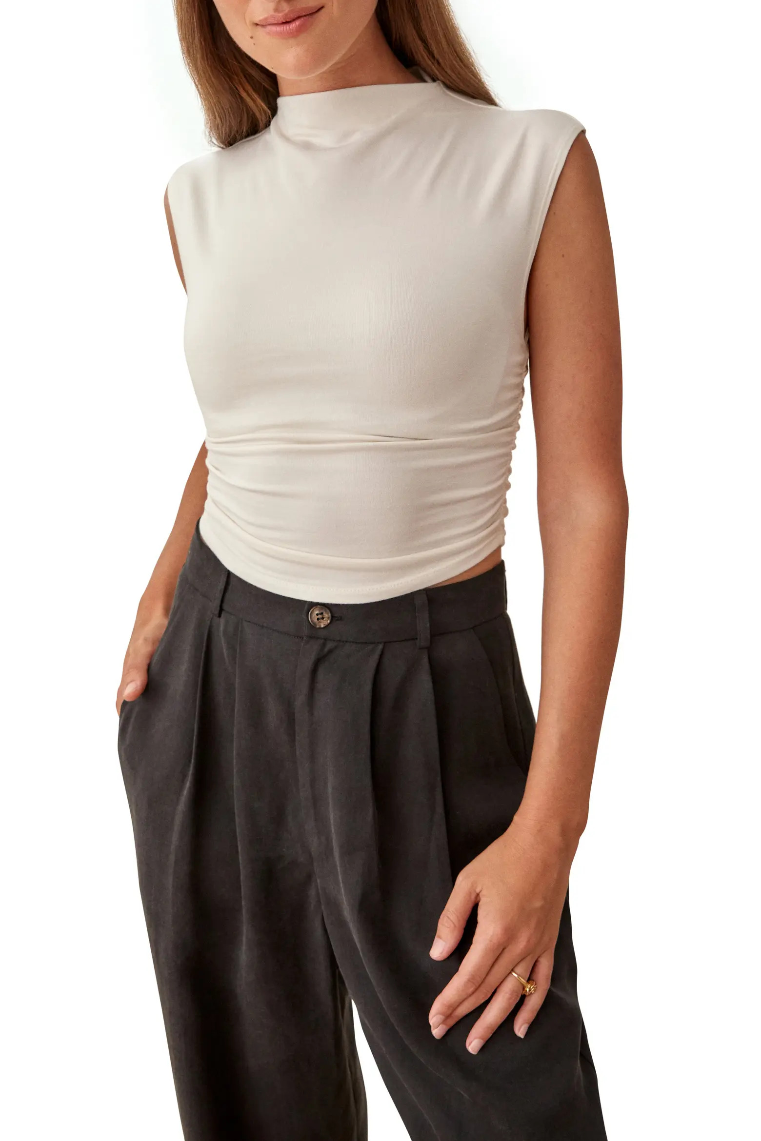 Lindy Ruched Crop Top (Women) | Nordstrom | Nordstrom