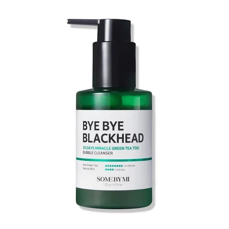 SOME BY MI Bye Bye Blackhead 30 Days Miracle Green Tea Tox Bubble Cleanser 4.23 Oz 120g Face Wash for Removing Blackhead Daily Pore Minimizer for Face Skin Texture | Walmart (US)